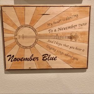 The Avett Brothers Banjo Wooden Sign 12x16